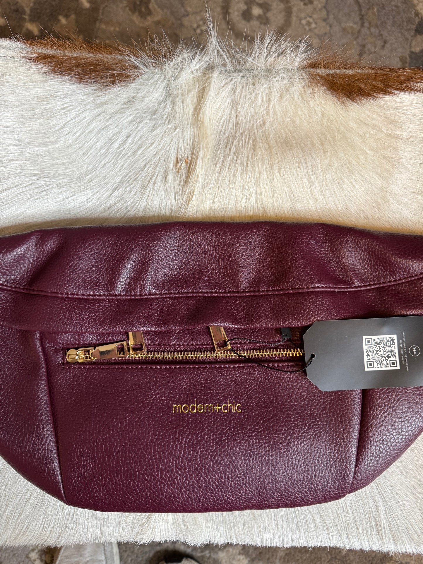 Oversize Crossbody bag, dark purple