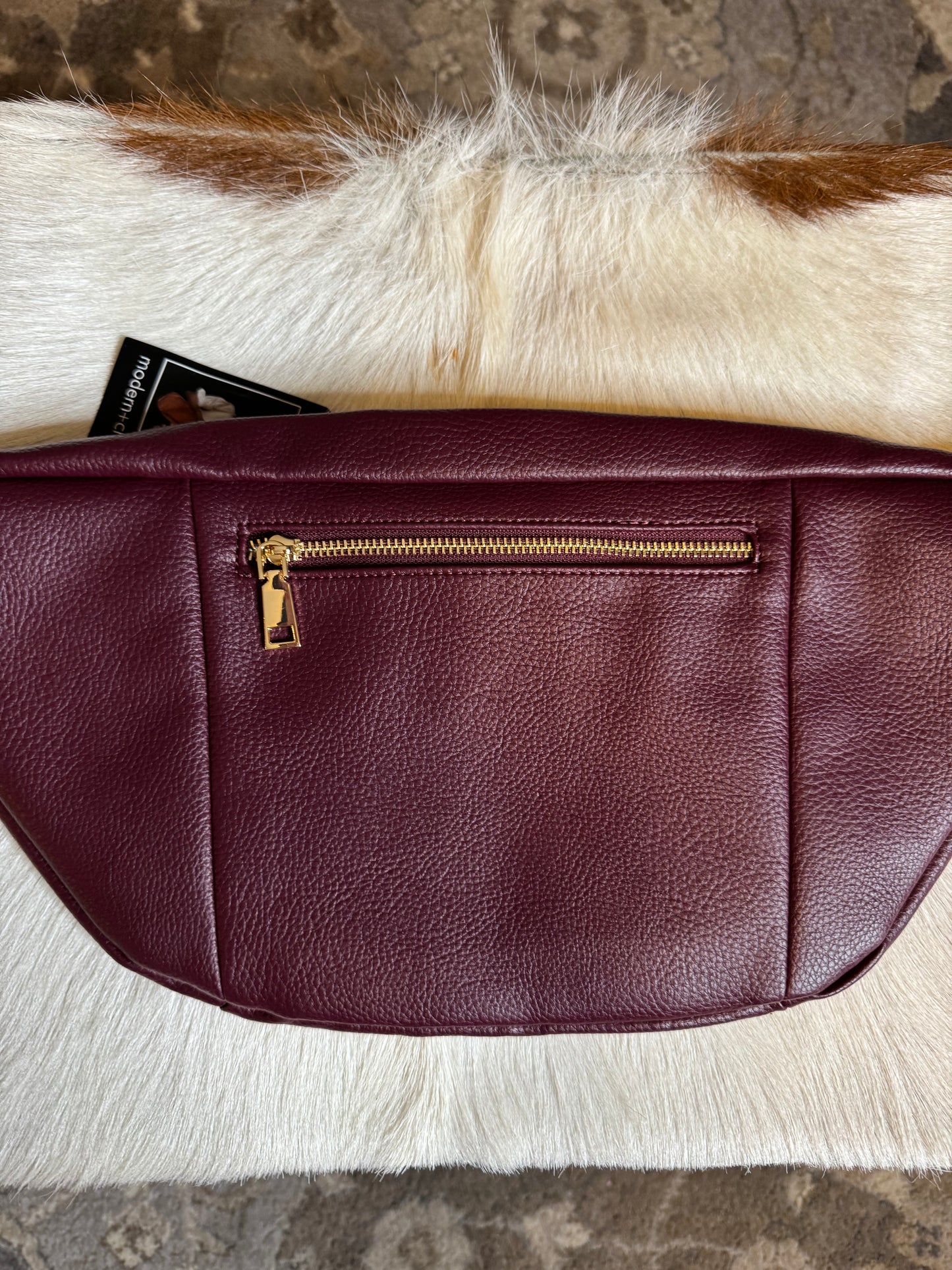 Oversize Crossbody bag, dark purple
