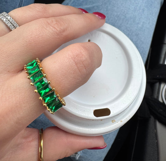 Natural Elements Emerald Diamond Ring