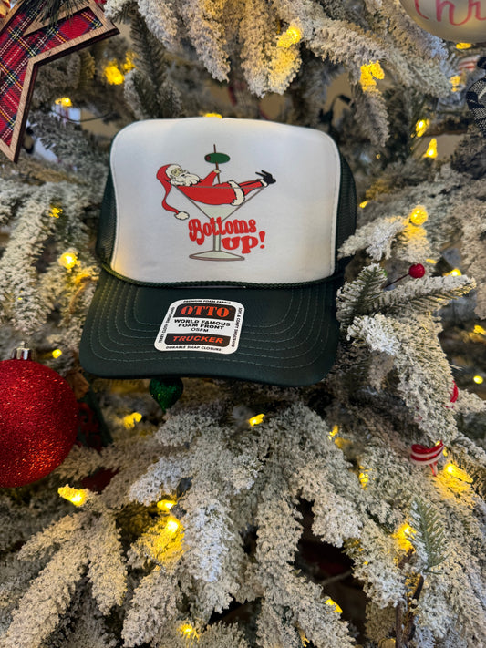 Bottom Up Santa trucker hat